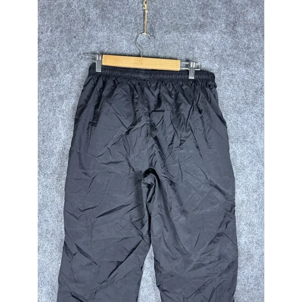 Vintage Adidas Track Pants Mens Medium Black Windbreaker Wind Pants 90s Y2K